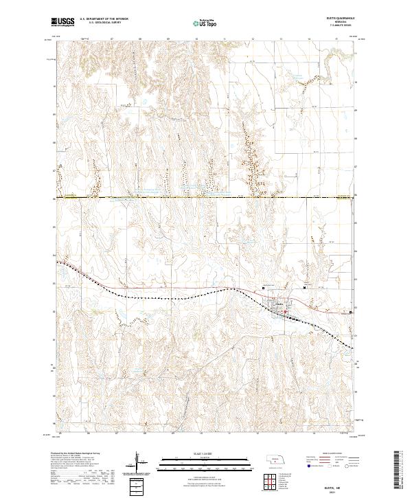 Eustis, NE — USGS 7.5-minute topo (2021)