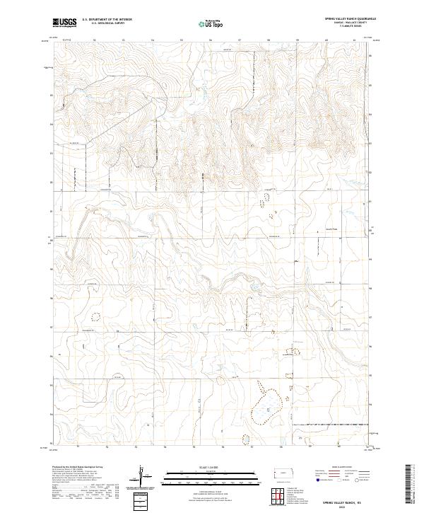 Spring Valley Ranch, KS — USGS 7.5-minute topo (2022)