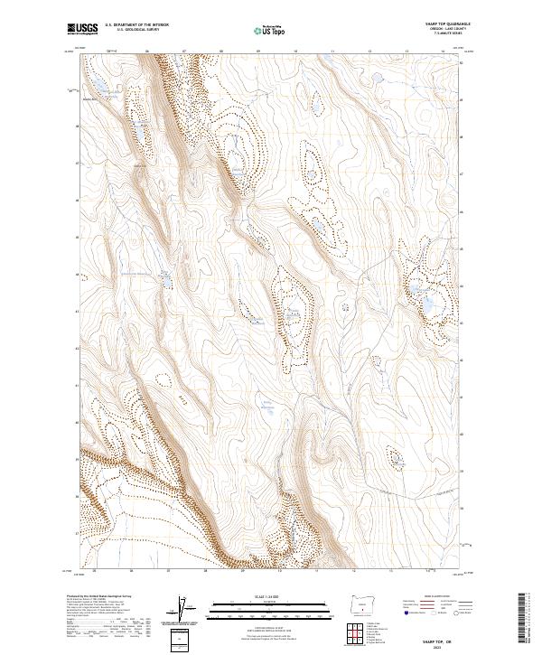 Sharp Top, OR — USGS 7.5-minute topo (2023)