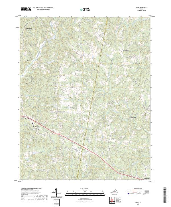 Axton, VA — USGS 7.5-minute topo (2022)