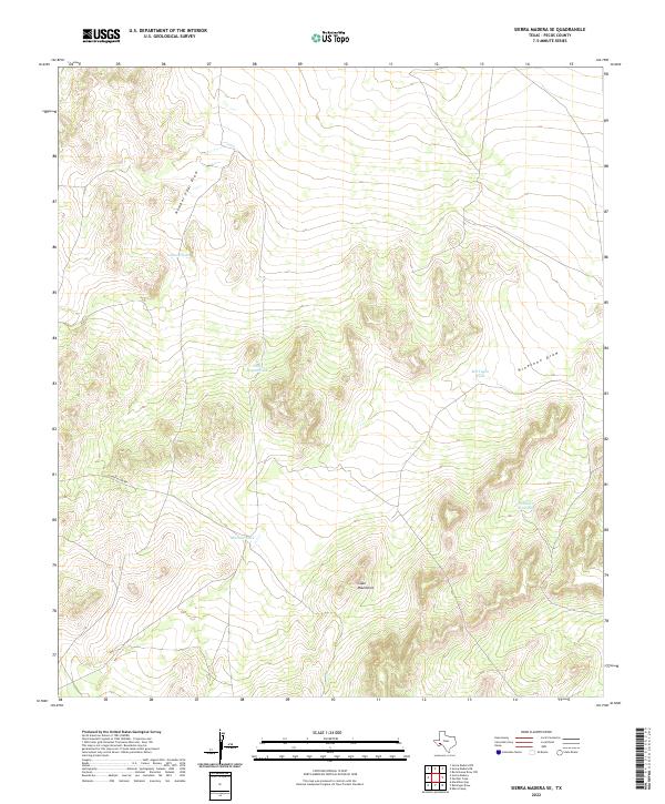 Sierra Madera SE, TX — USGS 7.5-minute topo (2022)