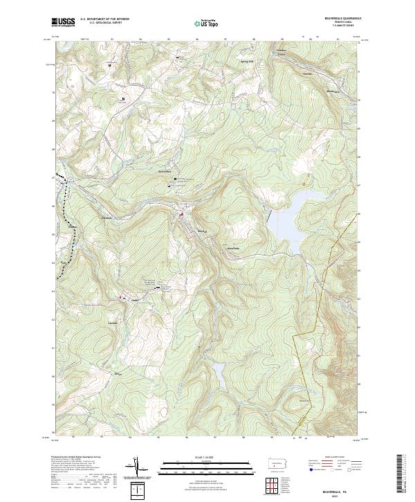 Beaverdale, PA — USGS 7.5-minute topo (2023)