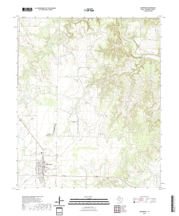 Aspermont, TX — USGS 7.5-minute topo (2022)