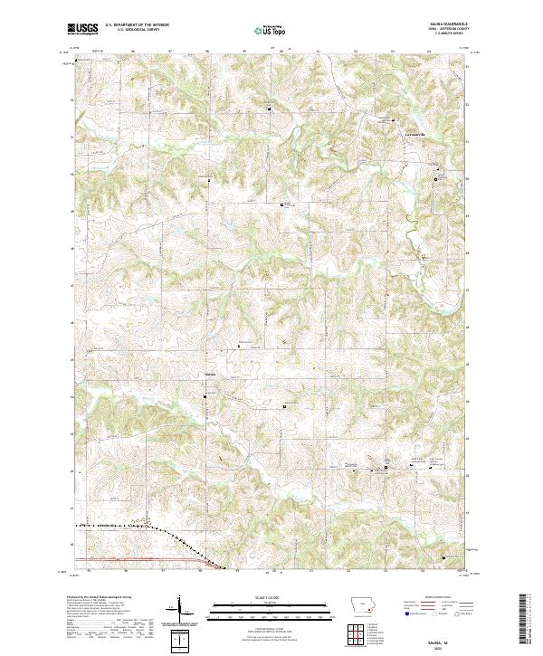Salina, IA — USGS 7.5-minute topo (2022)