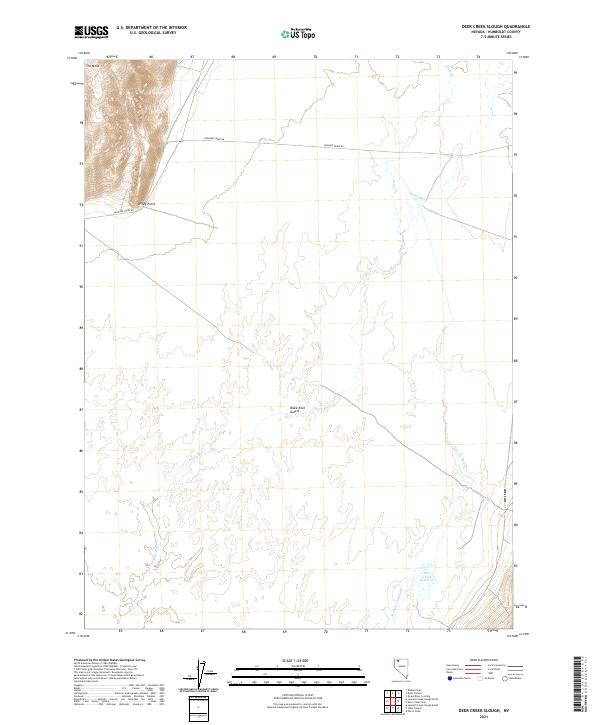 Deer Creek Slough, NV — USGS 7.5-minute topo (2021)