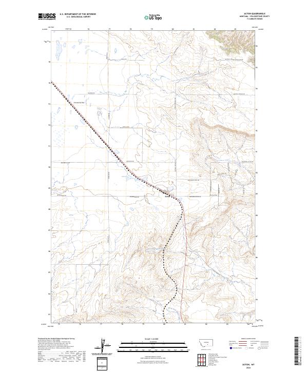 Acton, MT — USGS 7.5-minute topo (2024)
