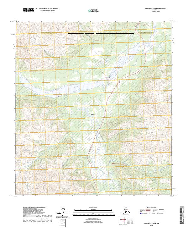 Tanacross A-5 SW, AK — USGS 7.5-minute topo (2024)