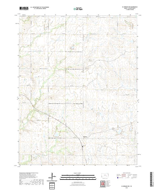 El Dorado NW, KS — USGS 7.5-minute topo (2022)