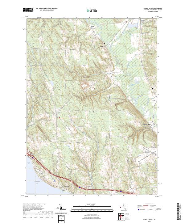 Ellery Center, NY — USGS 7.5-minute topo (2023)