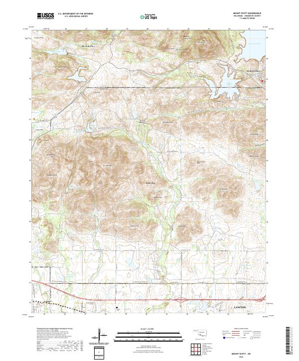 Mount Scott, OK — USGS 7.5-minute topo (2022)