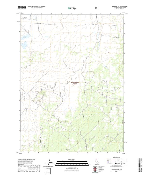 Lone Pine Butte, CA — USGS 7.5-minute topo (2021)