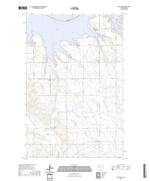 Beulah NE, ND — USGS 7.5-minute topo (2024)