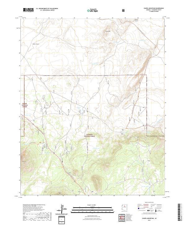 Chapel Mountain, AZ — USGS 7.5-minute topo (2021)