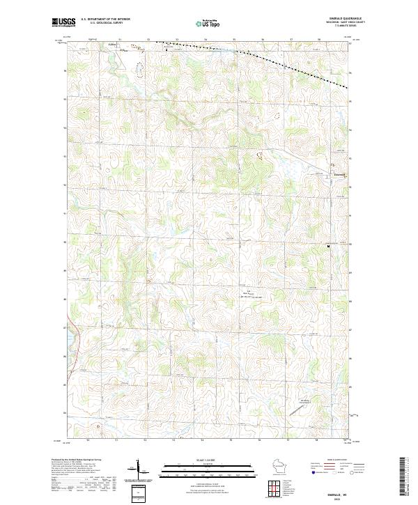 Emerald, WI — USGS 7.5-minute topo (2022)