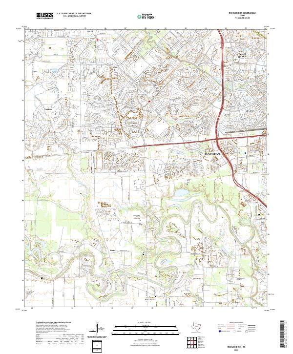 Richmond NE, TX — USGS 7.5-minute topo (2022)