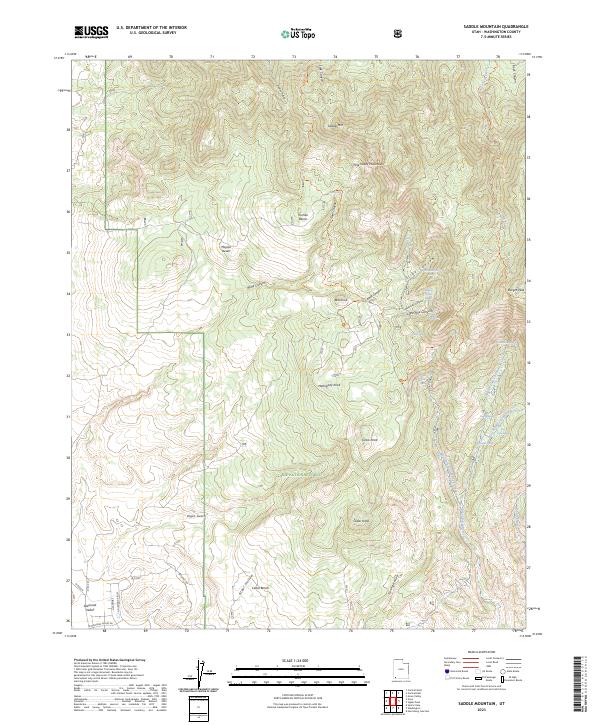 Saddle Mountain, UT — USGS 7.5-minute topo (2023)
