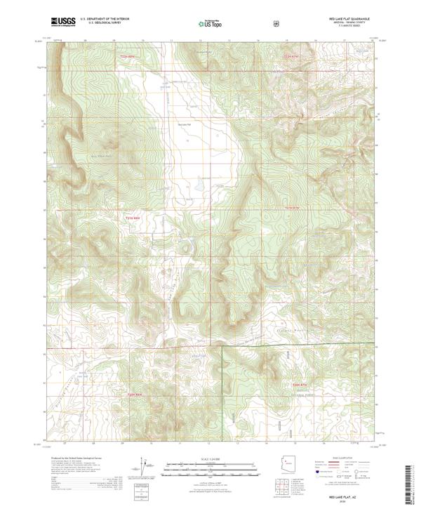 Red Lake Flat, AZ — USGS 7.5-minute topo (2026)