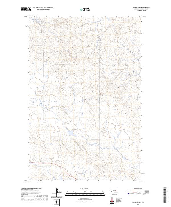 Hecker Ranch, MT — USGS 7.5-minute topo (2024)