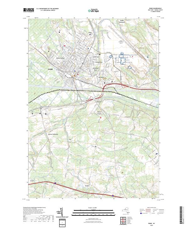 Rome, NY — USGS 7.5-minute topo (2023)
