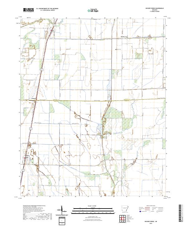 Hickory Ridge, AR — USGS 7.5-minute topo (2024)