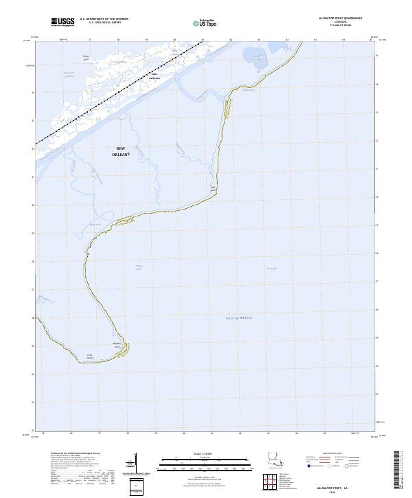 Alligator Point, LA — USGS 7.5-minute topo (2024)