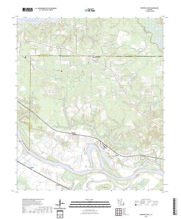 Fairview Alpha, LA — USGS 7.5-minute topo (2024)