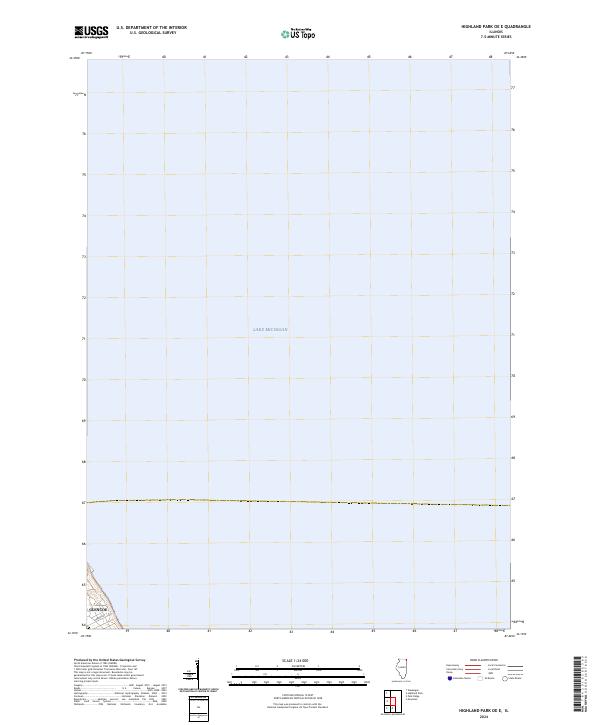 Highland Park OE E, IL — USGS 7.5-minute topo (2024)