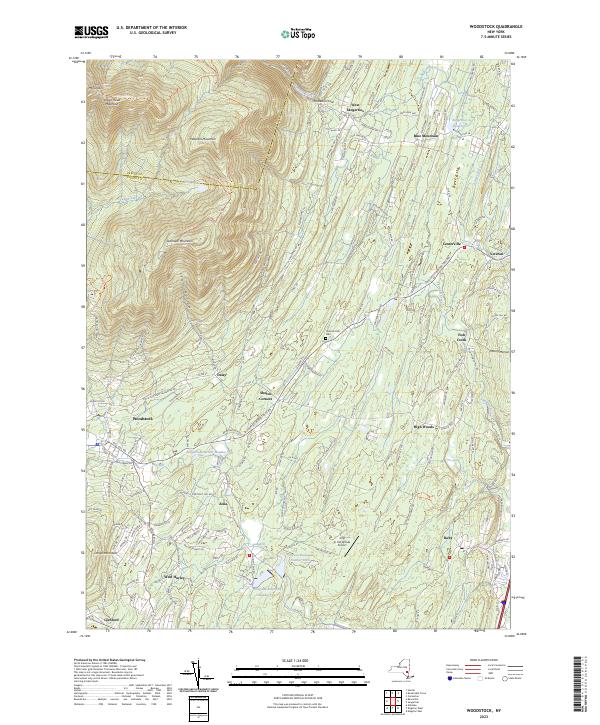 Woodstock, NY — USGS 7.5-minute topo (2023)