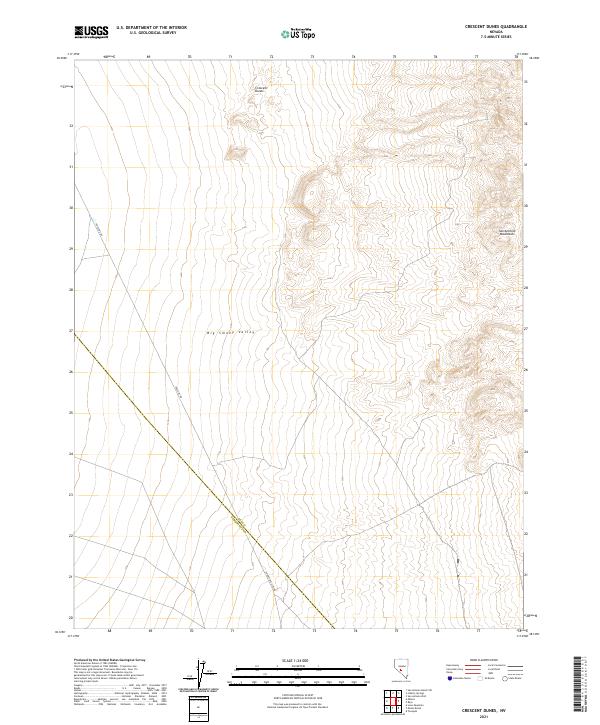 Crescent Dunes, NV — USGS 7.5-minute topo (2021)