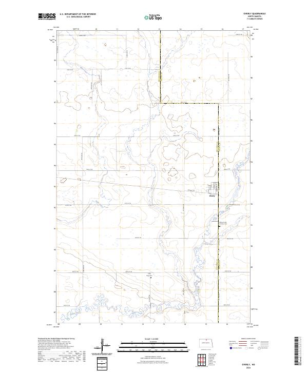 Overly, ND — USGS 7.5-minute topo (2024)