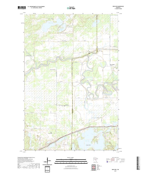 Iron Hub, MN — USGS 7.5-minute topo (2022)