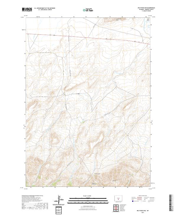 Split Rock NW, WY — USGS 7.5-minute topo (2021)