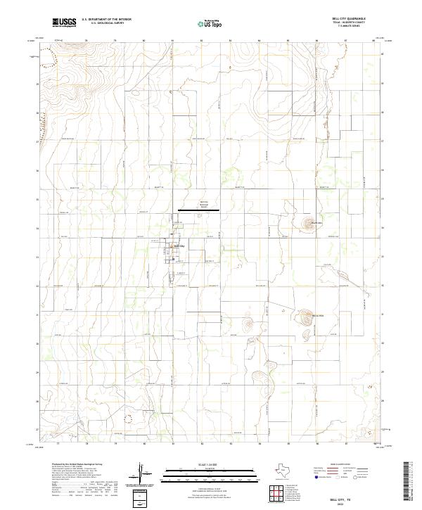 Dell City, TX — USGS 7.5-minute topo (2022)