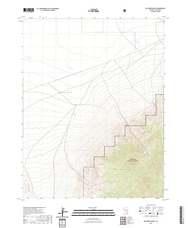 Big Creek Ranch, NV — USGS 7.5-minute topo (2021)