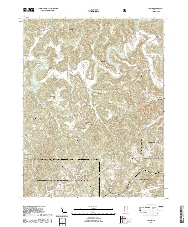 Hillham, IN — USGS 7.5-minute topo (2022)