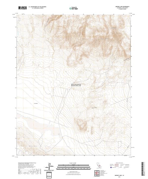 Airport Lake, CA — USGS 7.5-minute topo (2021)