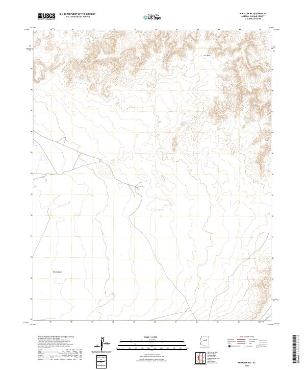 Winslow NE, AZ — USGS 7.5-minute topo (2021)