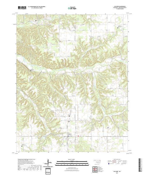 Colcord, OK — USGS 7.5-minute topo (2022)