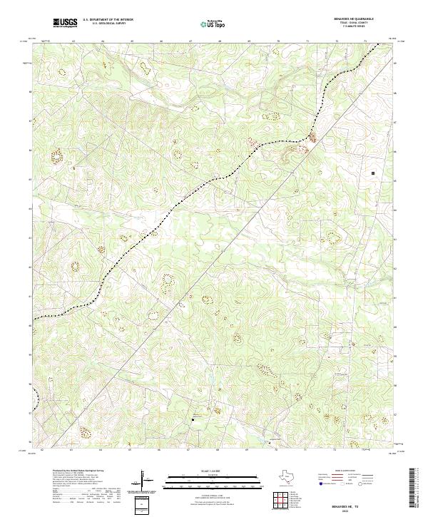 Benavides NE, TX — USGS 7.5-minute topo (2022)