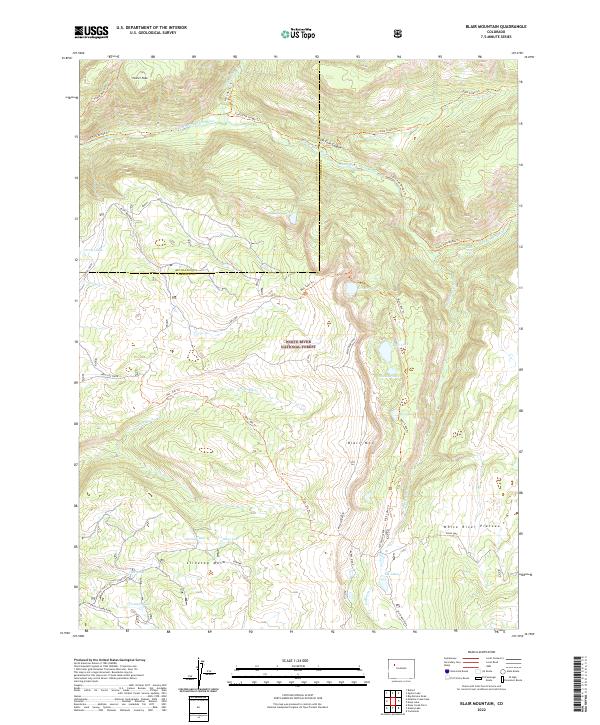 Blair Mountain, CO — USGS 7.5-minute topo (2022)