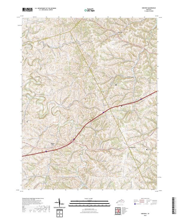 Sideview, KY — USGS 7.5-minute topo (2022)