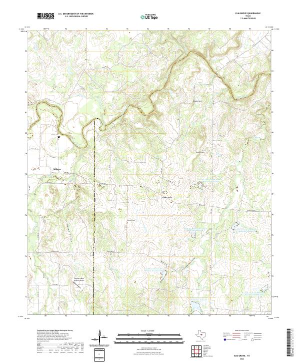 Elm Grove, TX — USGS 7.5-minute topo (2022)