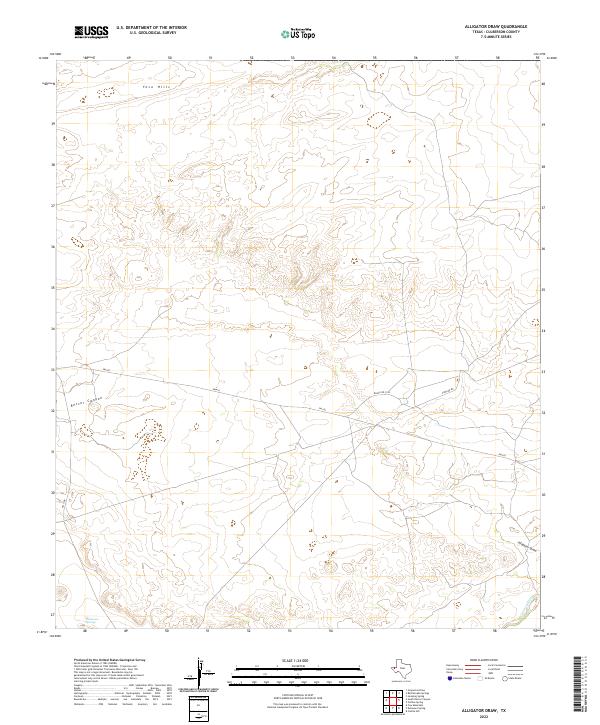 Alligator Draw, TX — USGS 7.5-minute topo (2022)