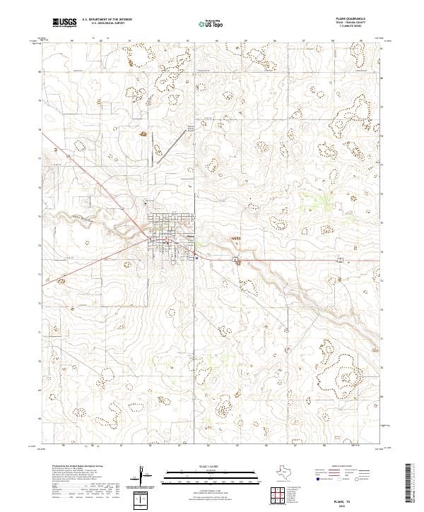 Plains, TX — USGS 7.5-minute topo (2022)