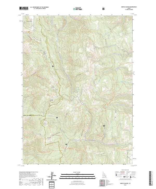 North Canyon, ID — USGS 7.5-minute topo (2023)