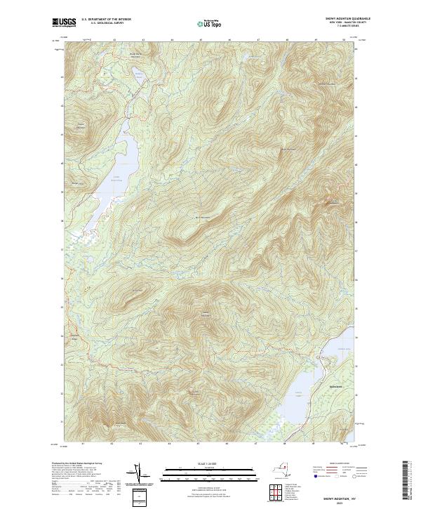 Snowy Mountain, NY — USGS 7.5-minute topo (2023)