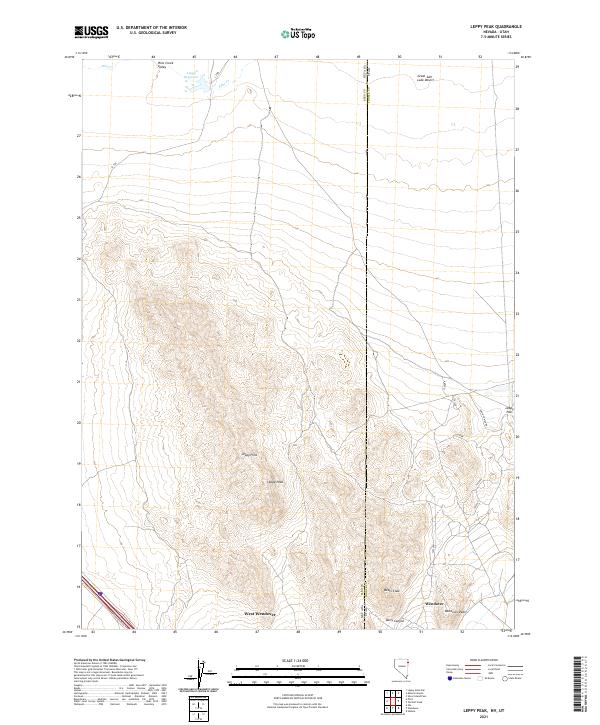 Leppy Peak, NV-UT — USGS 7.5-minute topo (2021)