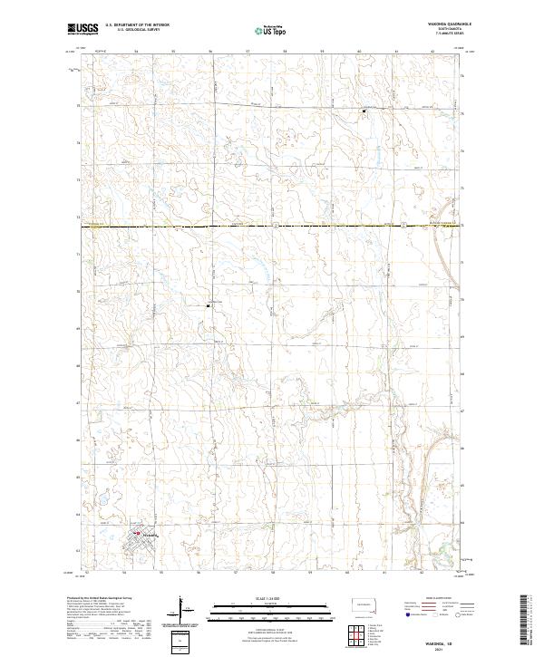 Wakonda, SD — USGS 7.5-minute topo (2021)