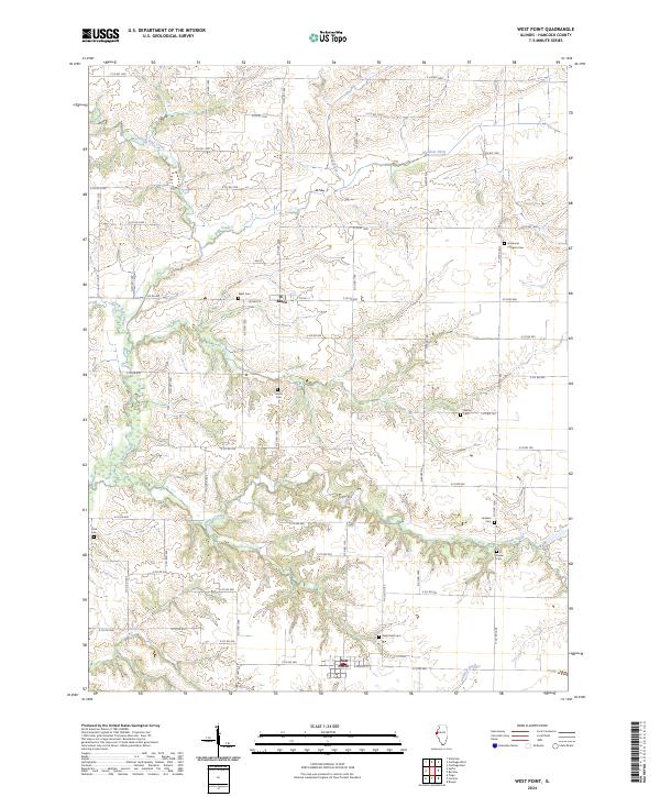 West Point, IL — USGS 7.5-minute topo (2024)