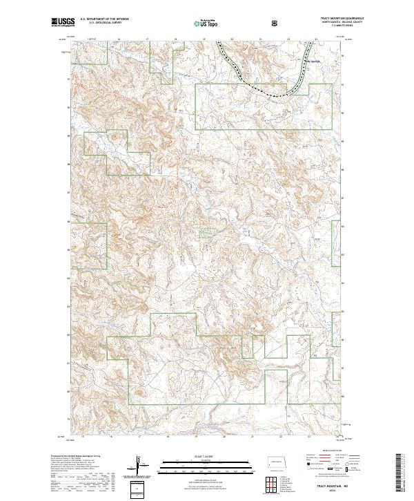 Tracy Mountain, ND — USGS 7.5-minute topo (2024)